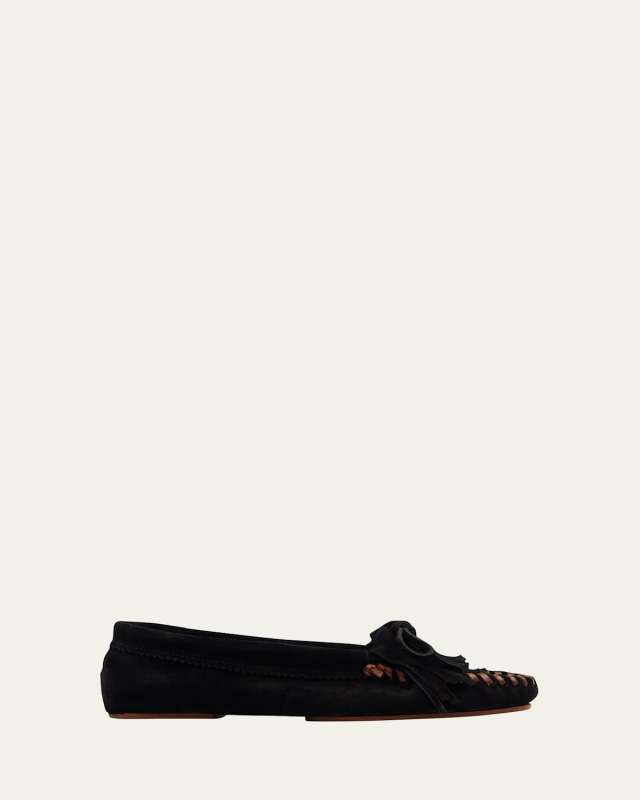 Indiana Suede Fringe Mocassin Loafers